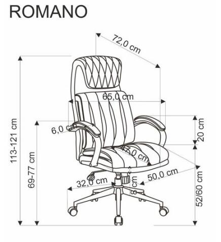 Кресло компьютерное HALMAR ROMANO черный