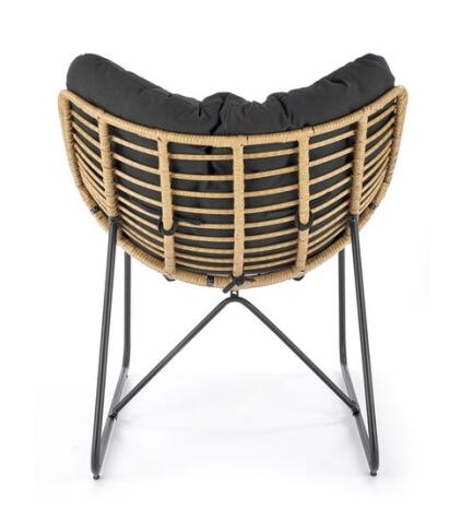 Кресло HALMAR WHISPER черный/натуральный