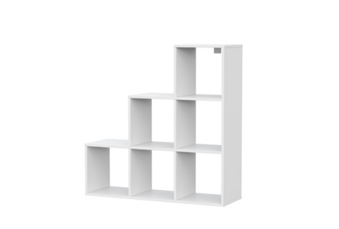 Стеллаж NN Мебель (МС Токио) лесенка Белый текстурный