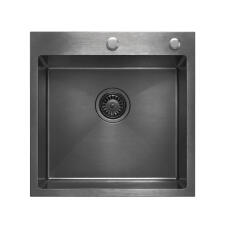 Кухонная мойка из нержавейки BLANTEK LS-5050B Nano black