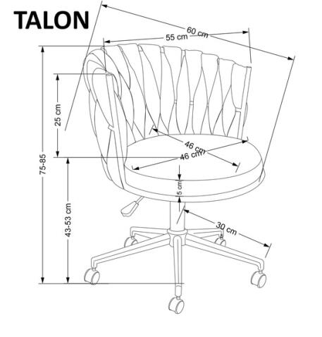 Кресло компьютерное HALMAR TALON серый