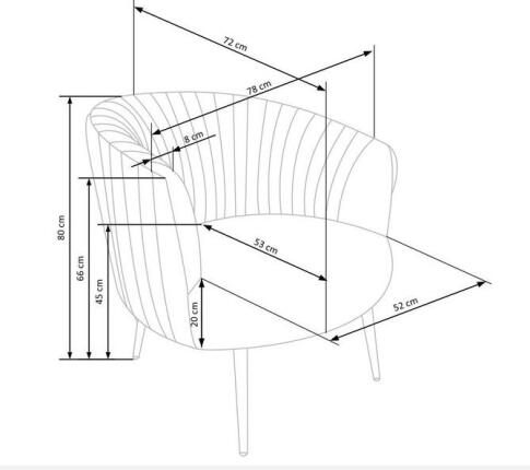 Кресло HALMAR CROWN черный/золотой