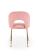 Стул HALMAR K385 светло-розовый/золотой