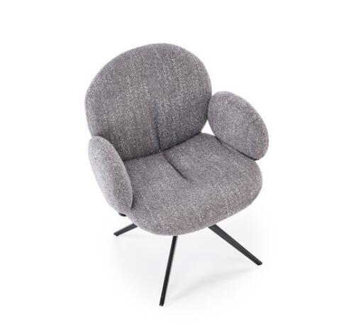 Стул HALMAR K568 серый/черный, поворотный