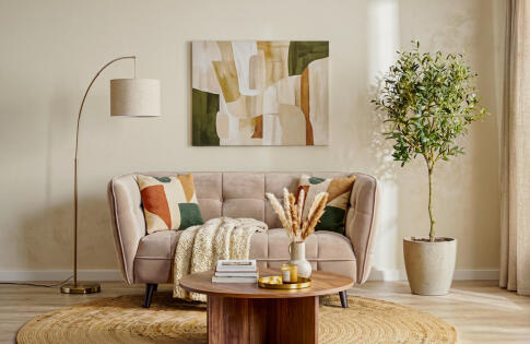 Диван SIGNAL CASTELLO 2 Velvet Bluvel 28 бежевый/венге