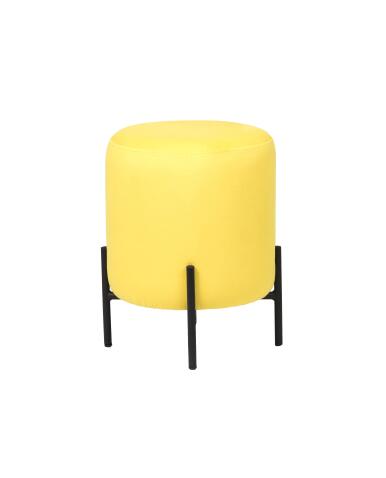 Пуфик ВВР Орегон Лайт горчичный/черный, велюр