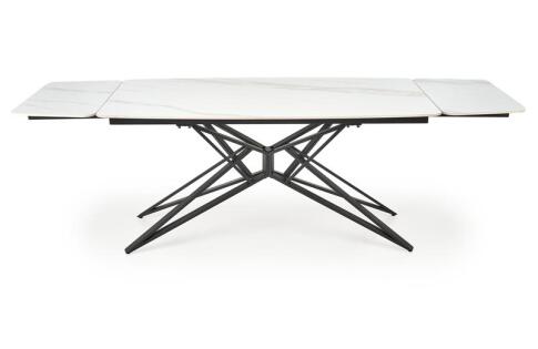 Стол обеденный HALMAR ALFREDO белый мрамор/черный 160-240/91