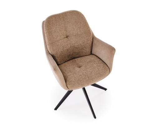 Стул HALMAR K591 коричневый/черный, поворотный