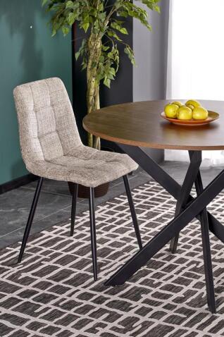 Стол обеденный HALMAR EDGAR орех/черный 100