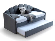 Кровать SIGNAL BELLA Velvet Bluvel 14 серый 90/200