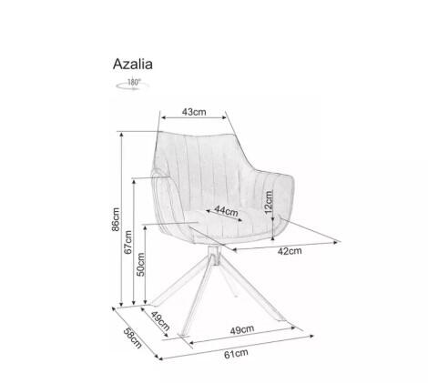 Стул SIGNAL AZALIA Velvet Bluvel 19 черный/черный