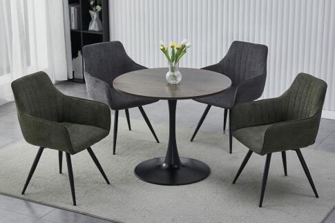 Стол обеденный SIGNAL AMADEO II орех/черный мат 90