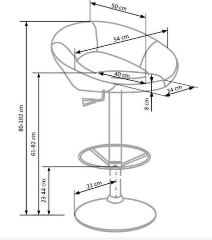 Стул барный HALMAR H15 крем/хром