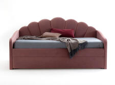 Кровать SIGNAL BELLA Velvet Bluvel 52 античный розовый 90/200