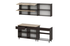 Кухонный гарнитур NN Мебель "Босфор" (2,0 м) Дуб Венге/Дуб Венге/Дуб Сонома/Дуб Сонома