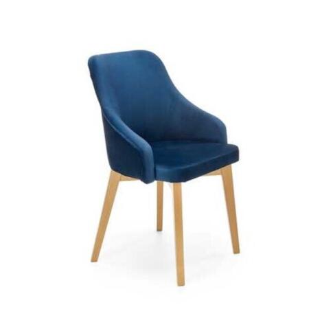 Стул HALMAR TOLEDO 2 Monolith 77 синий/дуб медовый