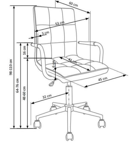 Кресло компьютерное HALMAR GONZO 4 темно-зеленый/хром