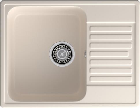 Кухонная мойка GRANFEST QUARZ Z-13 белый + сифон