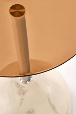 Стол журнальный HALMAR ARIANA бежевый мрамор/коричневый