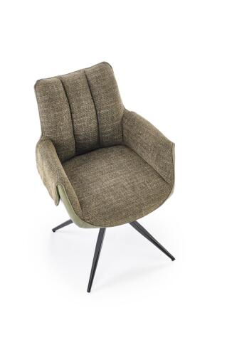 Стул HALMAR K579 зеленый/черный, поворотный