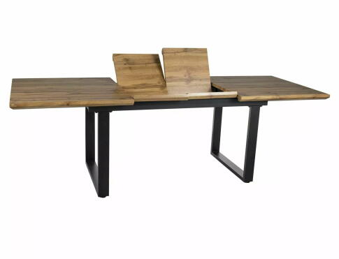 Стол обеденный SIGNAL UMBERTO II дуб артизан/черный 160-240/90