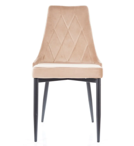 Стул SIGNAL TRIX B Velvet Bluvel 28 бежевый/черный