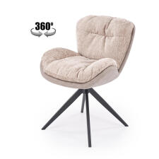 Стул HALMAR K599 бежевый/черный, поворотный