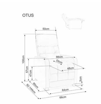 Кресло SIGNAL OTUS Velvet Bluvel 40 раскладное, бежевый