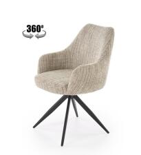 Стул HALMAR K564 бежевый/черный, поворотный