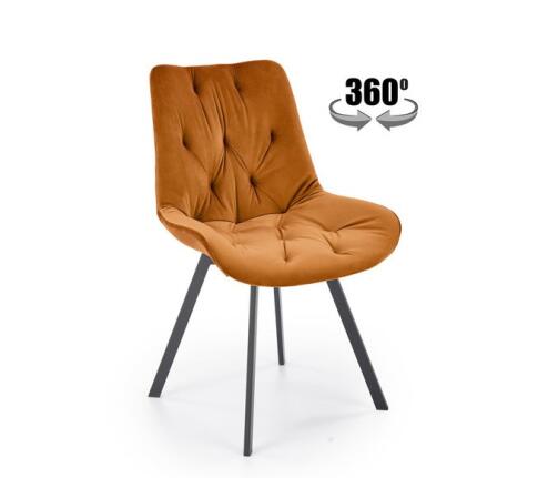 Стул HALMAR K519 корица/черный, поворотный