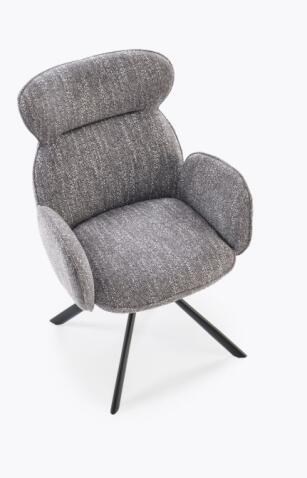 Стул HALMAR K571 серый/черный, поворотный