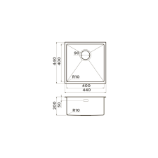 Кухонная мойка из нержавейки Omoikiri Taki 44-U/IF-GM вороненая сталь