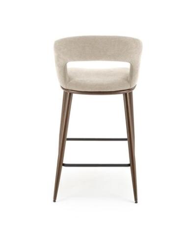 Стул барный HALMAR H114 бежевый/ореховый