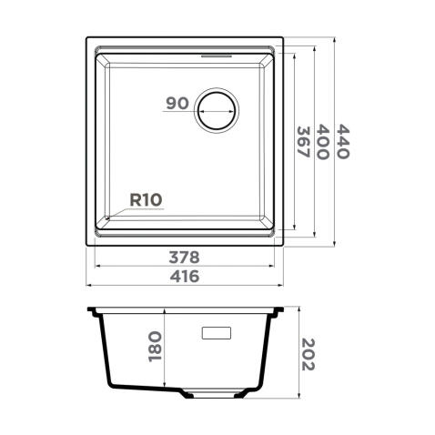 Кухонная мойка Omoikiri Yoru 42-U-WH Side Artgranit/белый