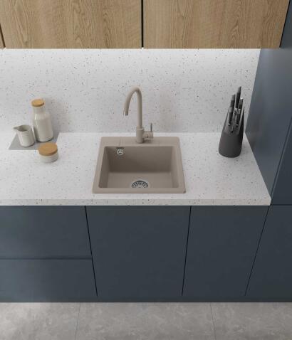 Смеситель для кухни GRANFEST QUARZ Z-5410 песочный