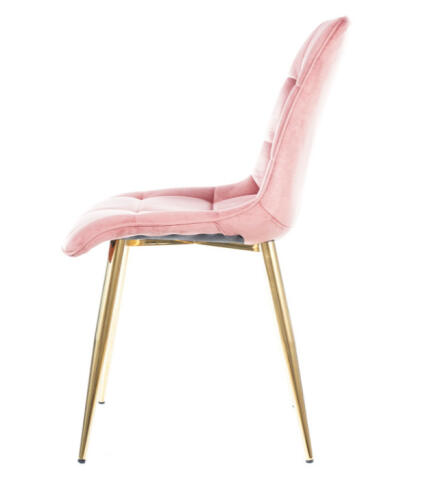 Стул SIGNAL CHIC Velvet Bluvel 52 античный розовый/золотой