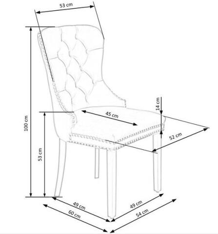Стул HALMAR MIYA темно-зеленый/черный