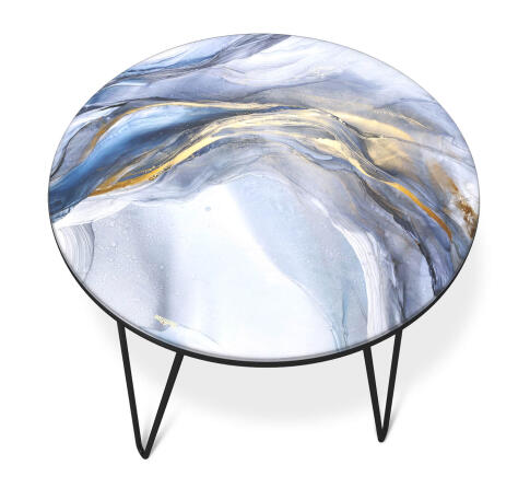 Стол журнальный Sheffilton SHT-CT27 млечный путь/черный муар