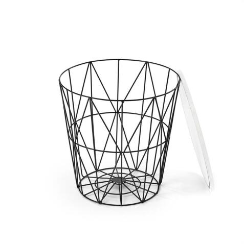 Стол журнальный HALMAR HARISSA B черный/белый мрамор