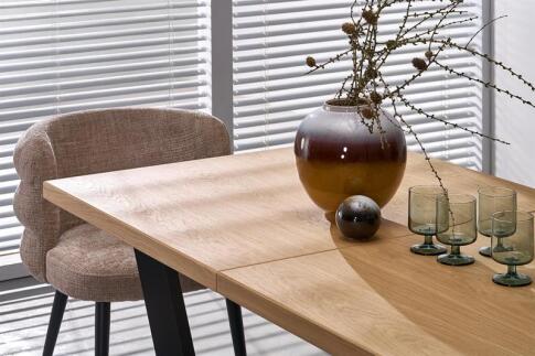 Стол обеденный HALMAR MASSIVE 2 дуб натуральный/черный 160-250/90