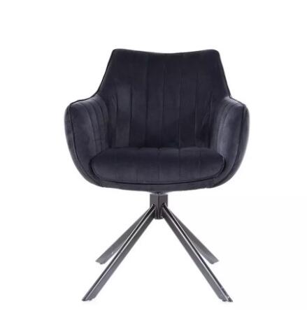 Стул SIGNAL AZALIA Velvet Bluvel 19 черный/черный