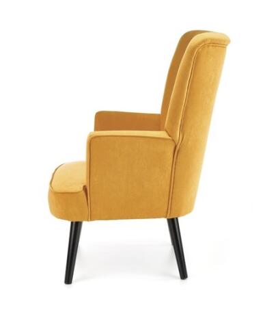 Кресло HALMAR DELGADO горчичный/черный