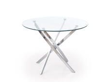 Стол обеденный HALMAR RAYMOND прозрачный/хром 100