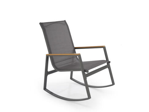Кресло-качалка HALMAR ZLATAN темно-серый/светло-серый