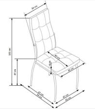 Стул HALMAR K209 черный/хром