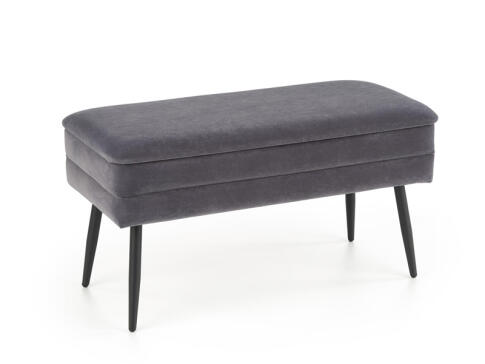 Скамья HALMAR VELVA серый/черный