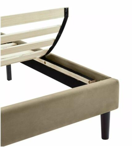 Кровать SIGNAL COLUMBIA Velvet Bluvel 28 бежевый, 160/200