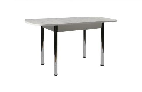 Стол ВВР Раздвижной пластиковый Бискайская сосна/Прямое хром, 110-150/70