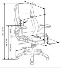Кресло компьютерное HALMAR SATURN белый/серебристый