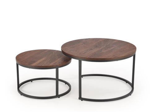 Комплект HALMAR JAVA (2 стола журнальных) орех/черный